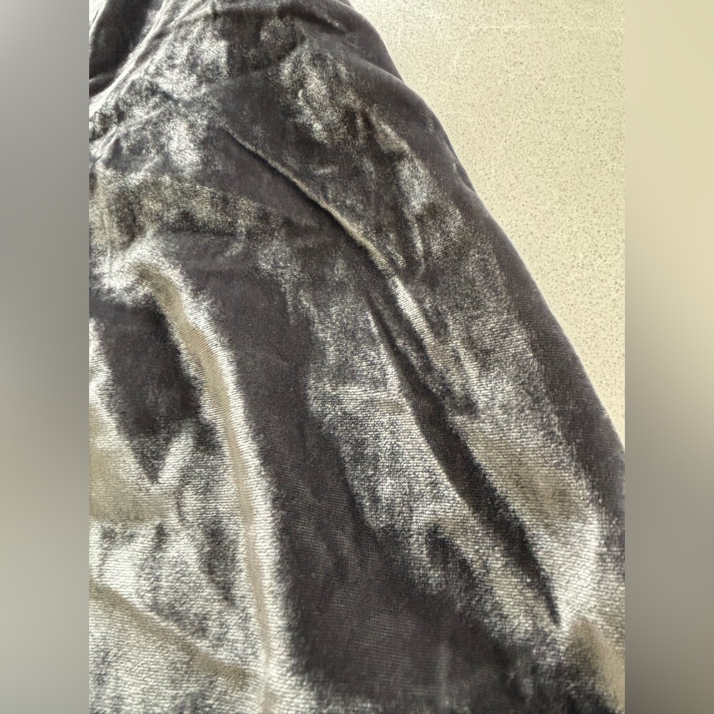Anthropologie The Dylon Sleeveless Wide-Placket Top Velvet Edition Gray Sz. S - Picture 11 of 15